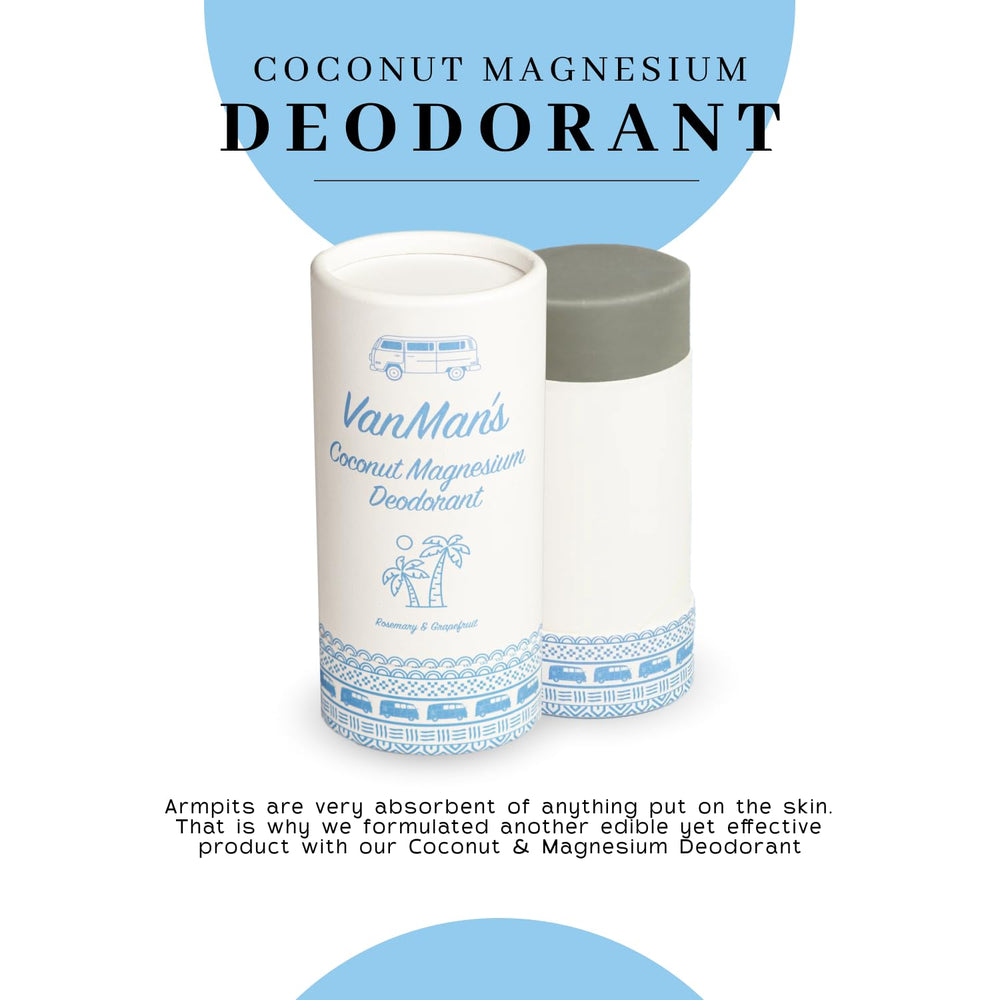 Vanman’s coconut oil and beeswax nourish delicate underarm skin.