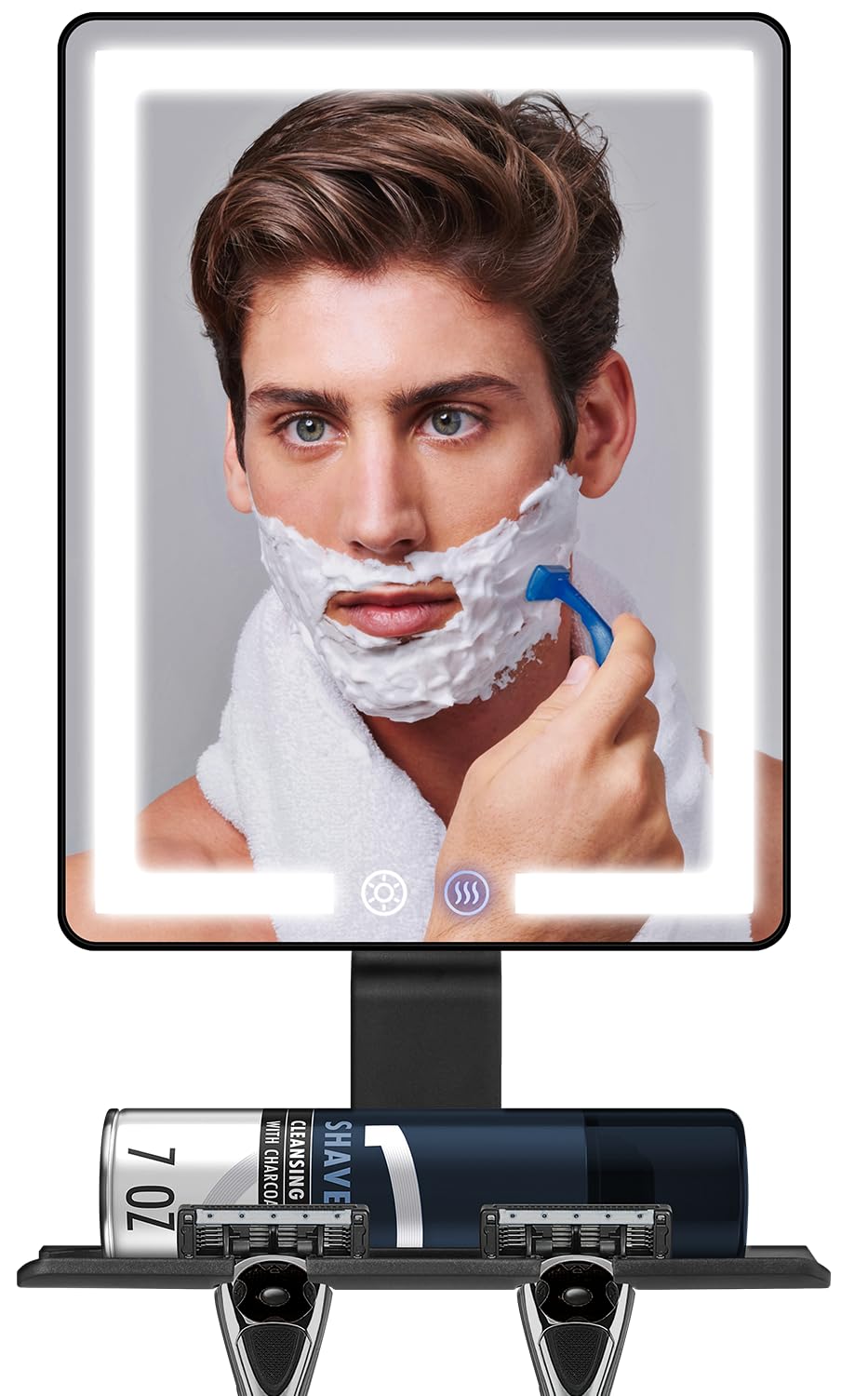 Vanmirr heated fogless shower mirror with anti-fog tech for clear shaving