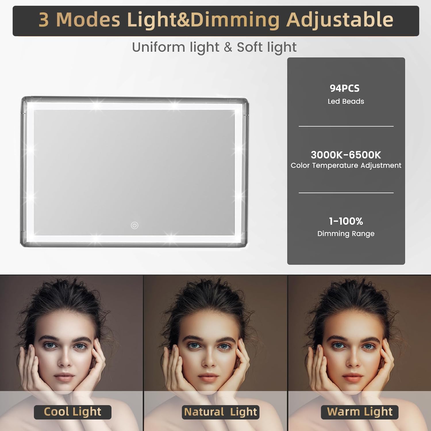 Vanmirr folding design portable mirror for travel and on the go grooming.