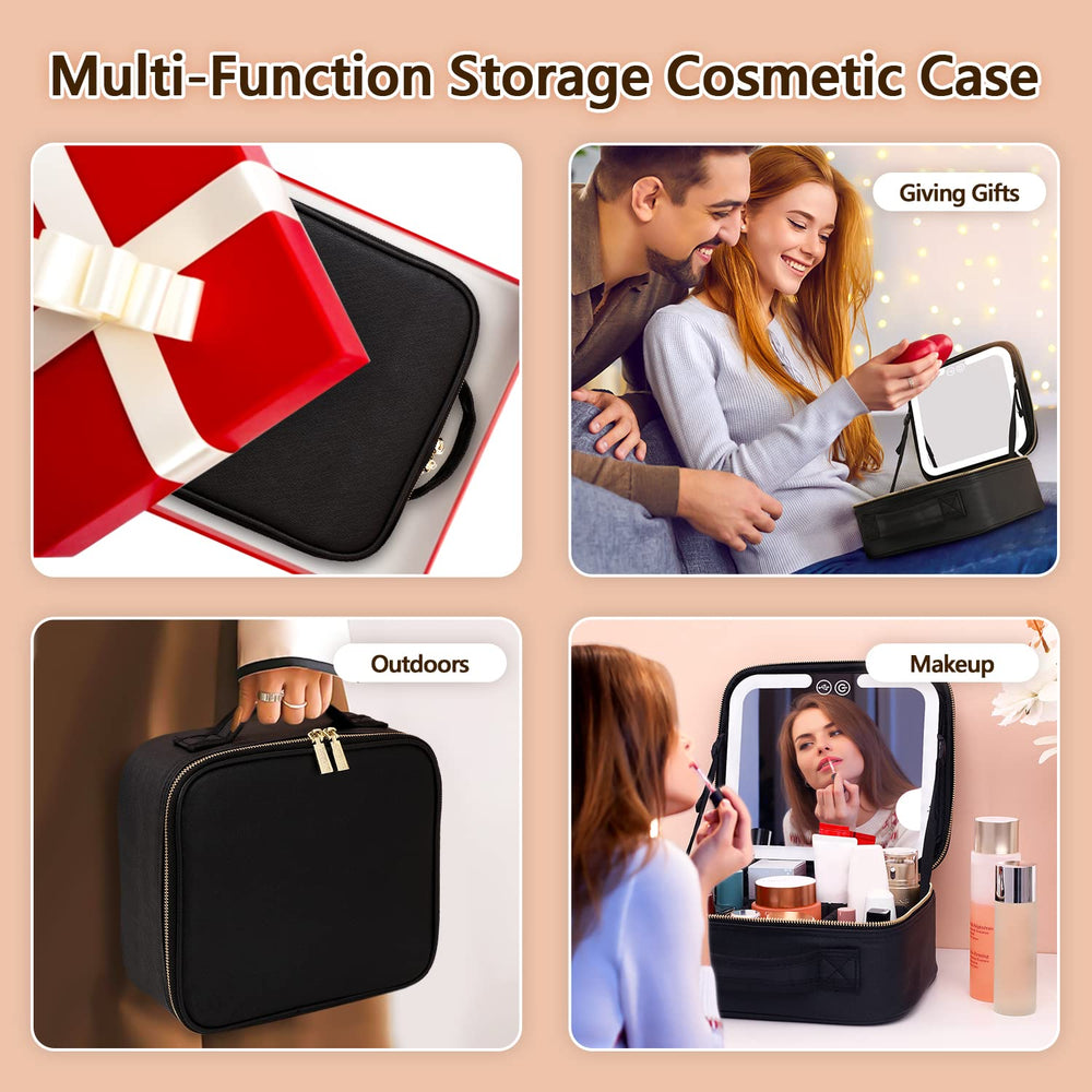 VANMRIOR rechargeable makeup case with integrated lighting and power.
