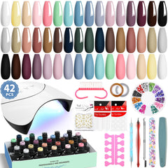 VANREESA 24-color gel nail kit box with vibrant shades for at-home manicures.