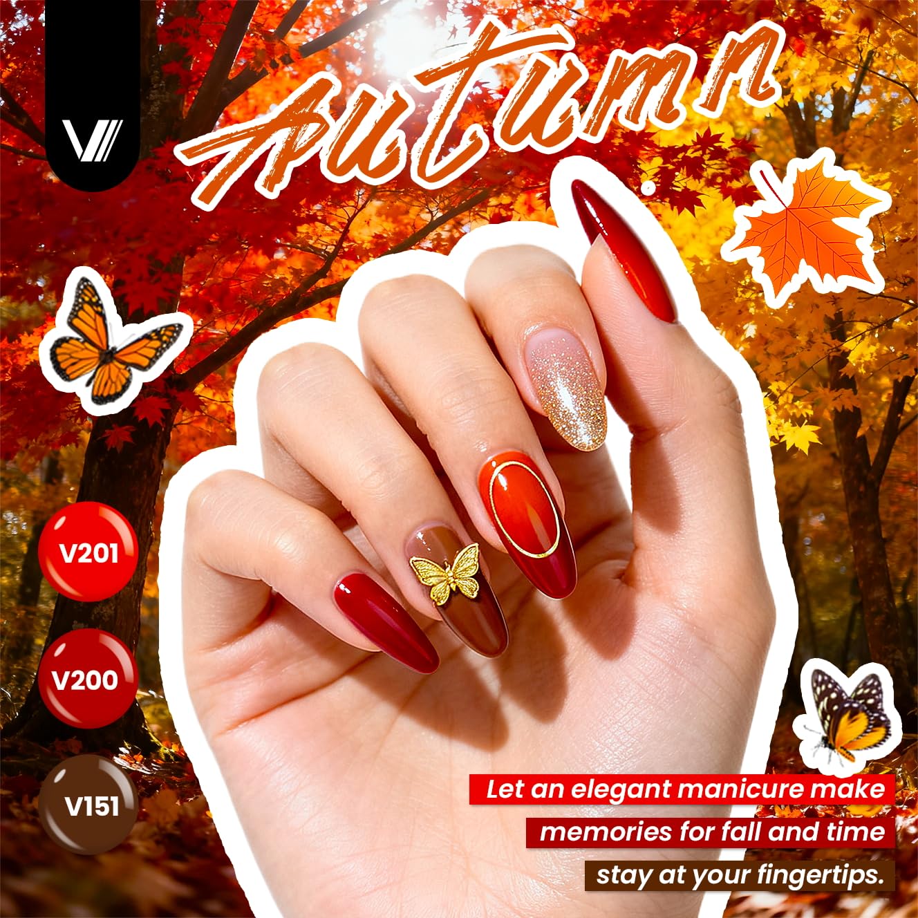 VANREESA base coat and top coats set supports long-lasting shine and smooth application.