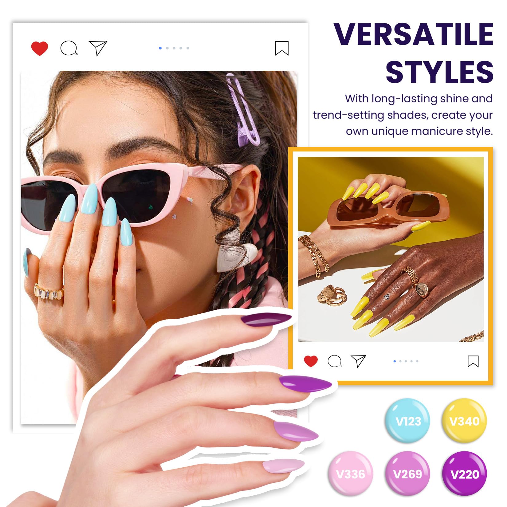 VANREESA gel nail polish bottles close-up with smooth high-gloss finish