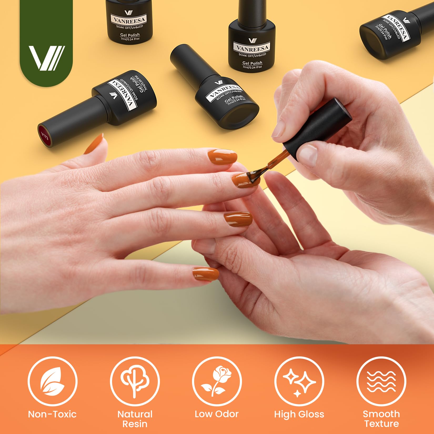 VANREESA matte top coat 7ml provides modern gel textures