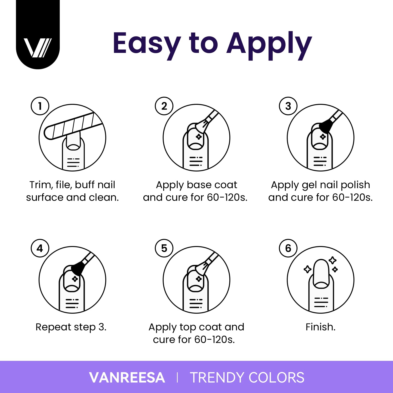 VANREESA complete nail-kit contents including lamp and tools for DIY manicure