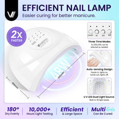 VANREESA 48W UV LED lamp with smart sensor speeds up curing