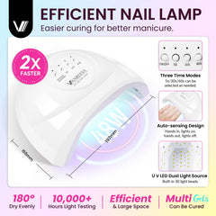 VANREESA 48W UV LED lamp cures gel quickly for durable salon-style finishes.