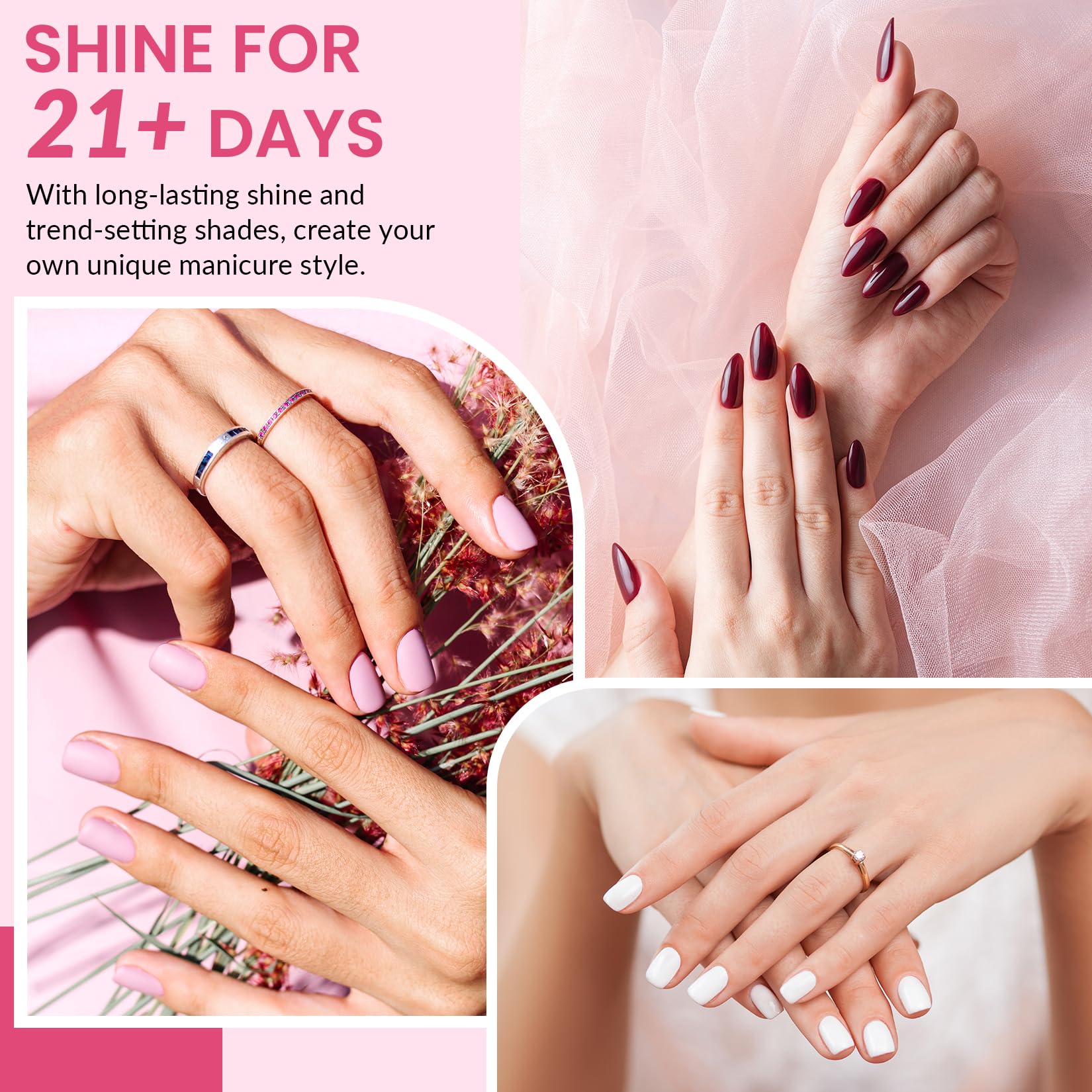 VANREESA UV/LED nail lamp with auto-sensor ensures efficient, even cures.