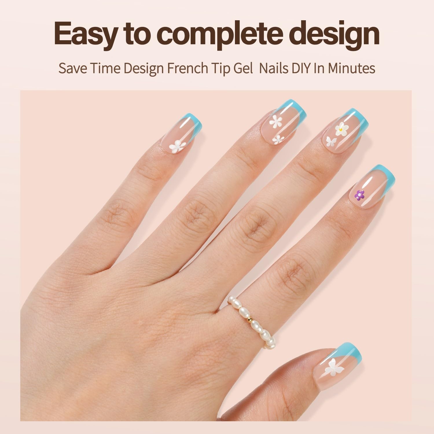 Vansiho no-primer-required nail tips; quick application with glue and topcoat.