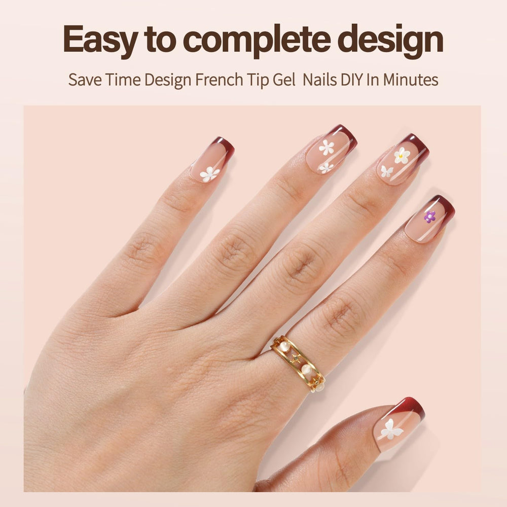 Vansiho short square nail tips collection 15 sizes; versatile fit for DIY French tips.