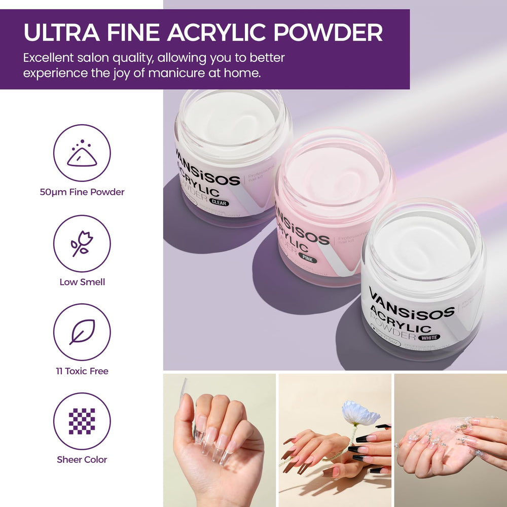 VANSISOS acrylic liquid 75ml for smooth, consistent acrylics