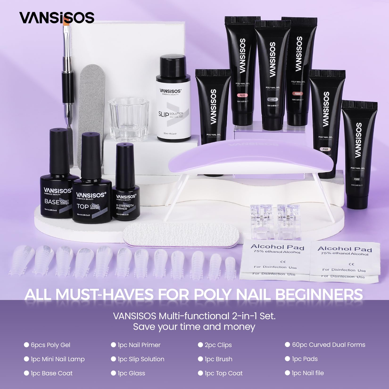 VANSISOS mini UV nail lamp: compact, USB-powered cure in minutes.