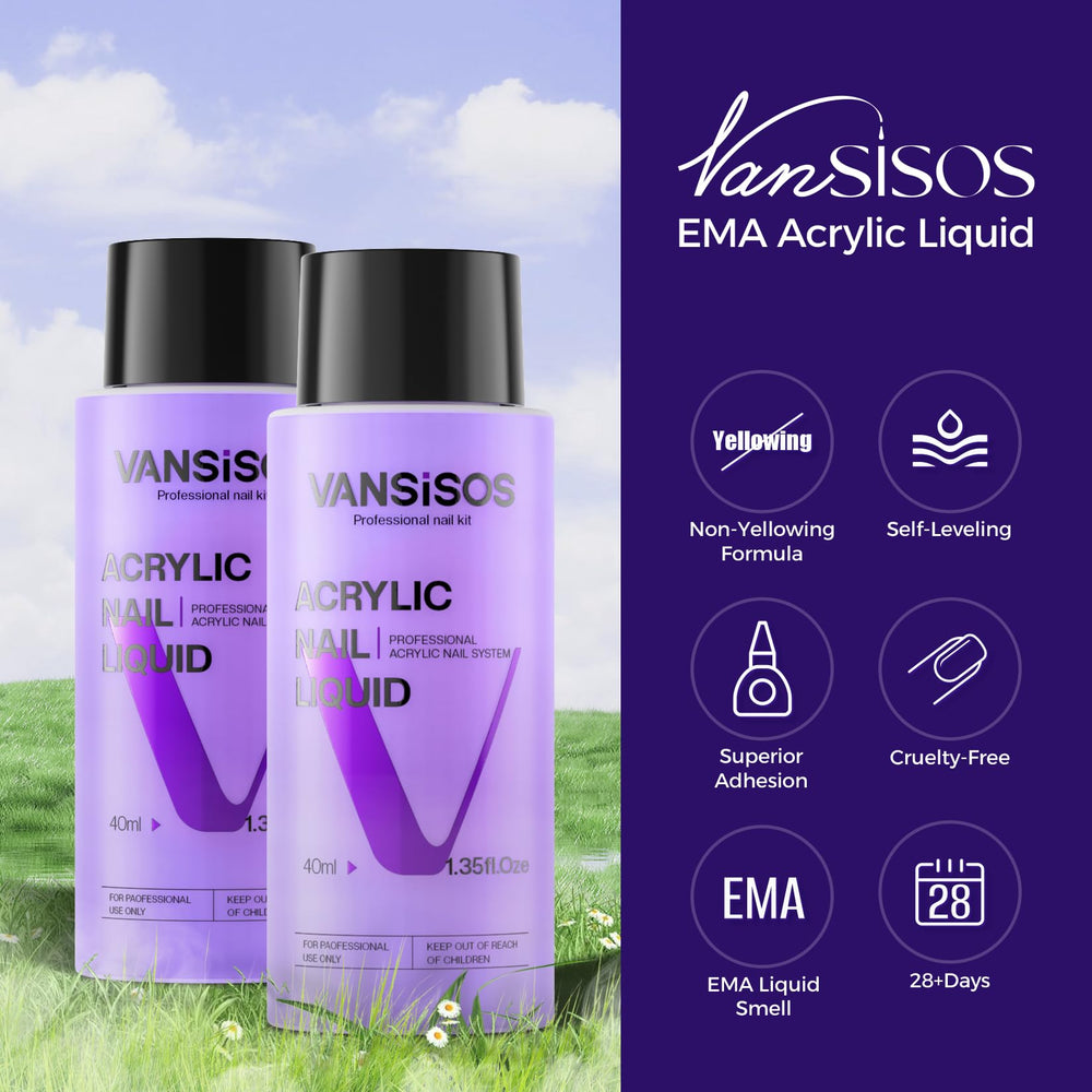 VANSISOS two-size nail brushes ready for precise application.
