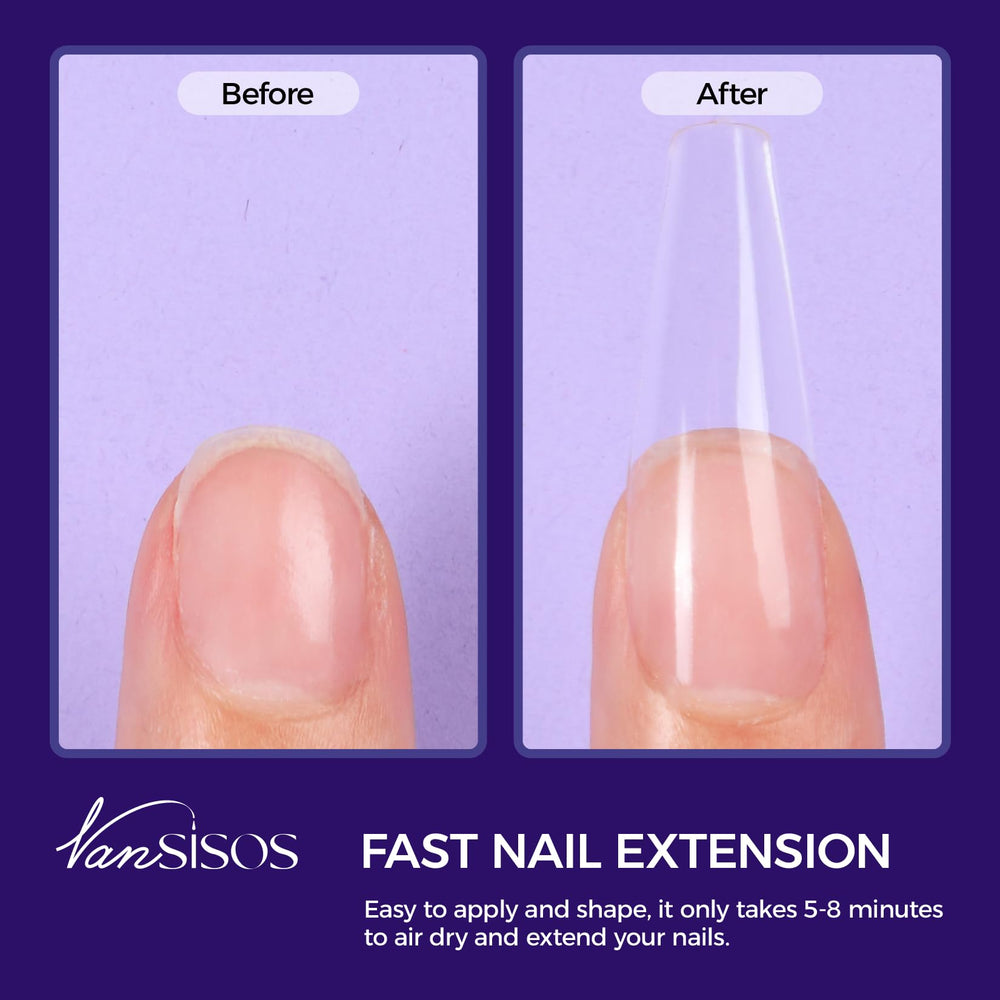 VANSISOS nail forms and essential tools for shaping nails.