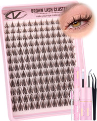 VANSSYMUNLIN brown manga lash clusters kit blends naturally for everyday anime looks.