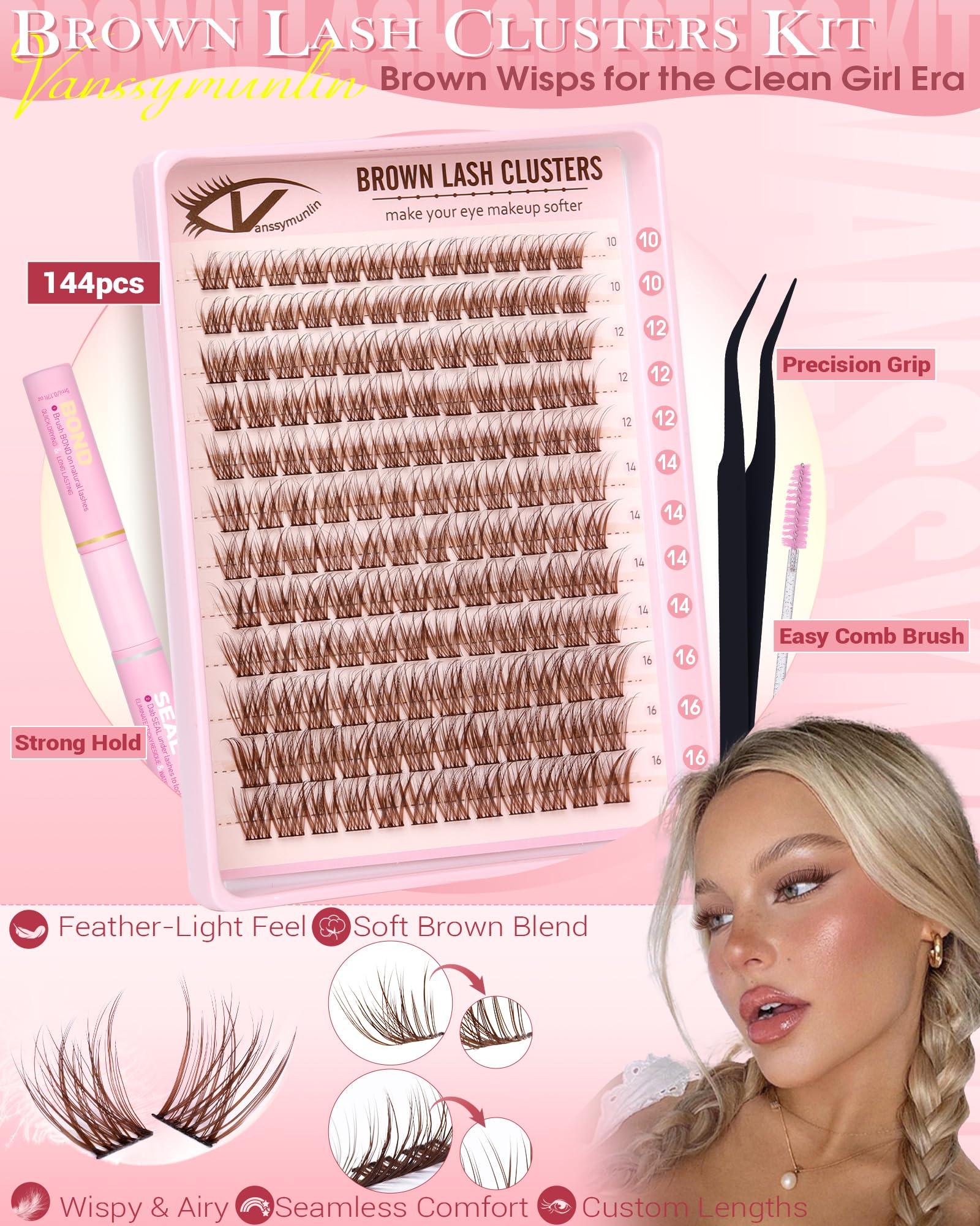 Vanssymunlin waterproof lash adhesive glue ensures secure wear through activities and humidity.