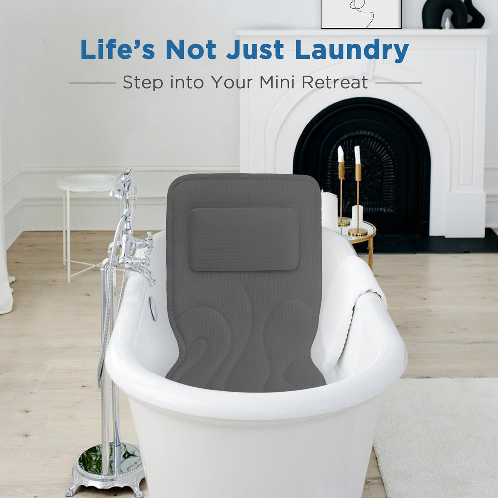 Vanstormy 4D air mesh bath cushion dries quickly and keeps skin comfortable during long soaks.
