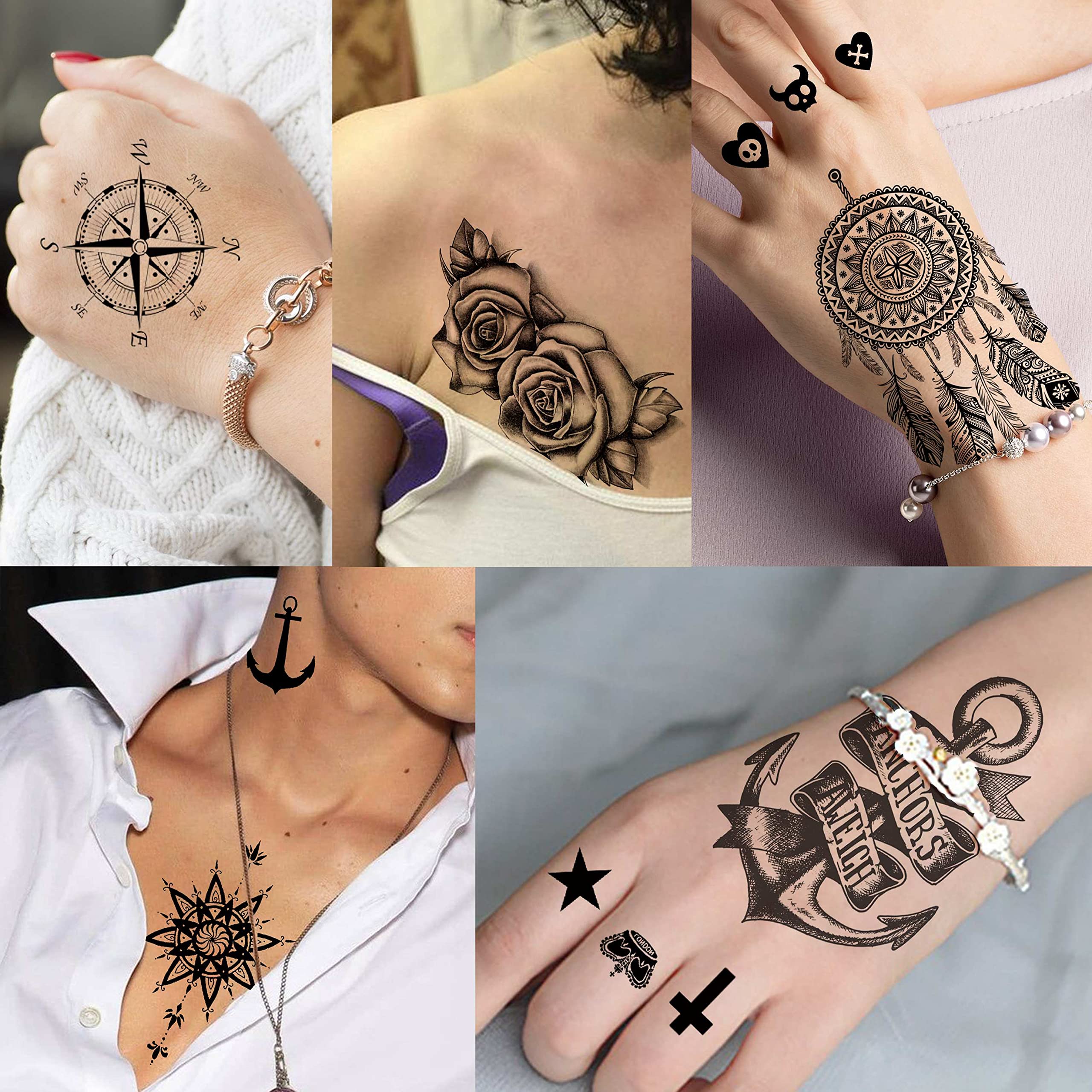 VANTATY easy-apply water transfer tattoos for quick, mess-free body art.