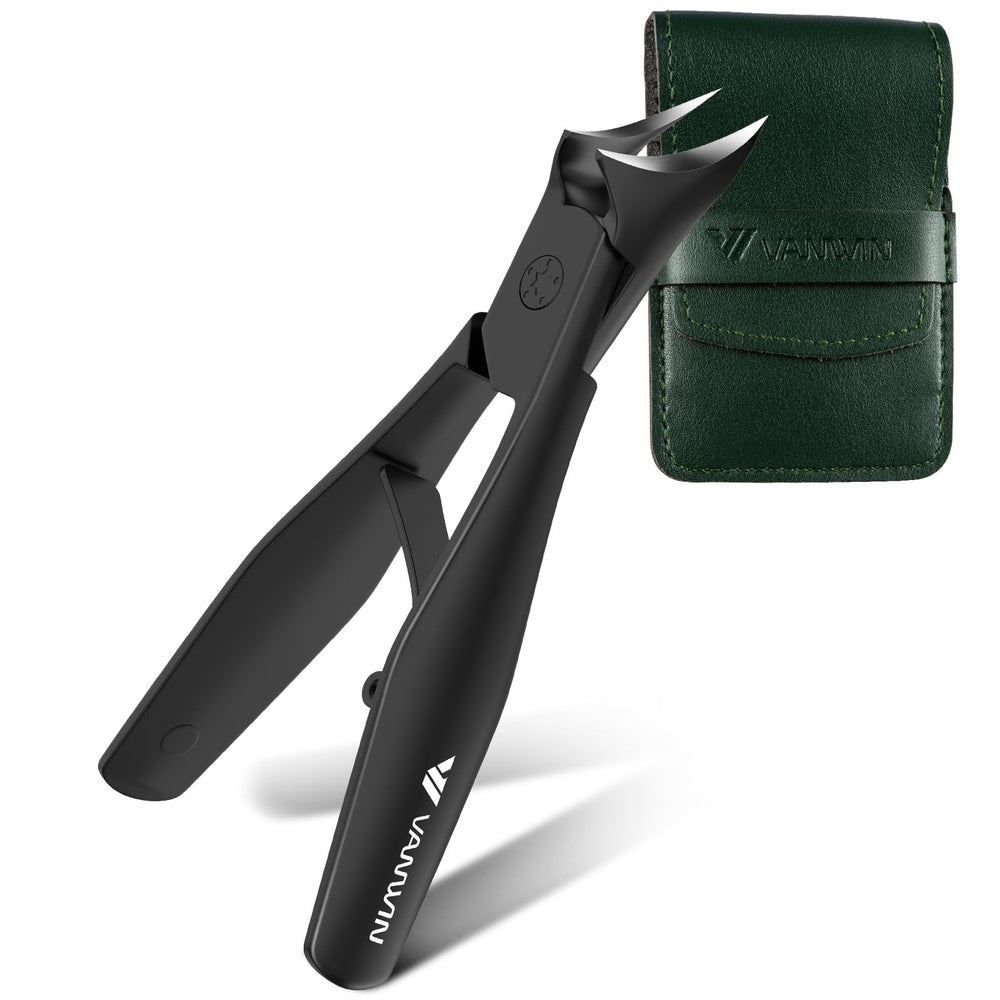 VANWIN black finish nail clipper showcases a sleek, durable tool for daily use.