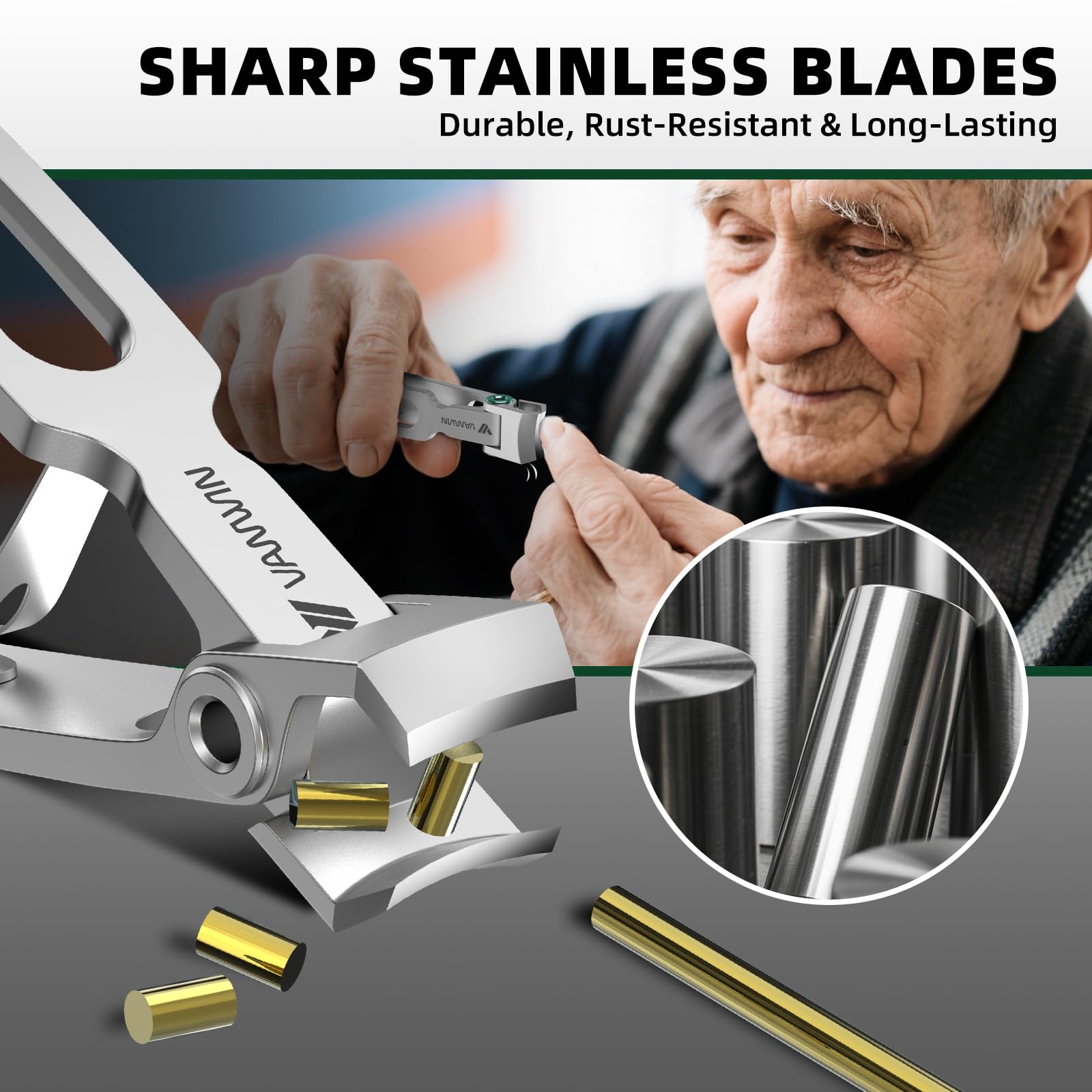 VANWIN long-handle toenail clippers improve leverage and reduce hand strain.