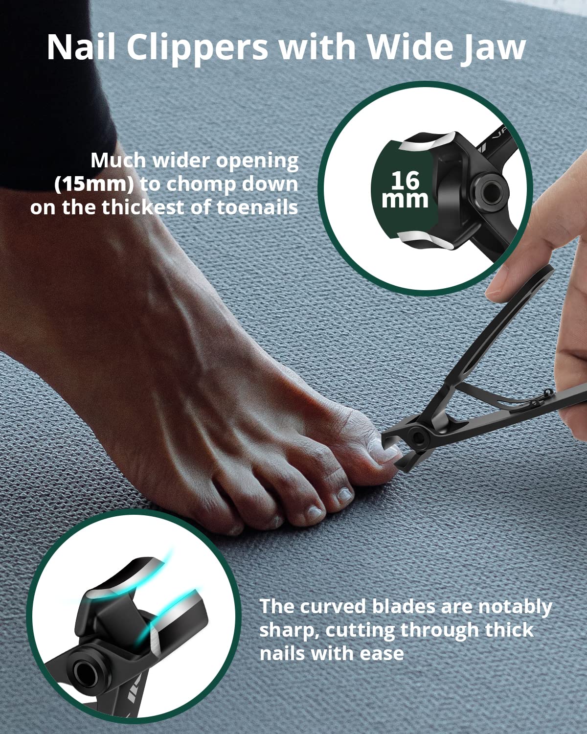 VANWIN stainless steel nail clippers with cross-bolt reinforcement for durability.