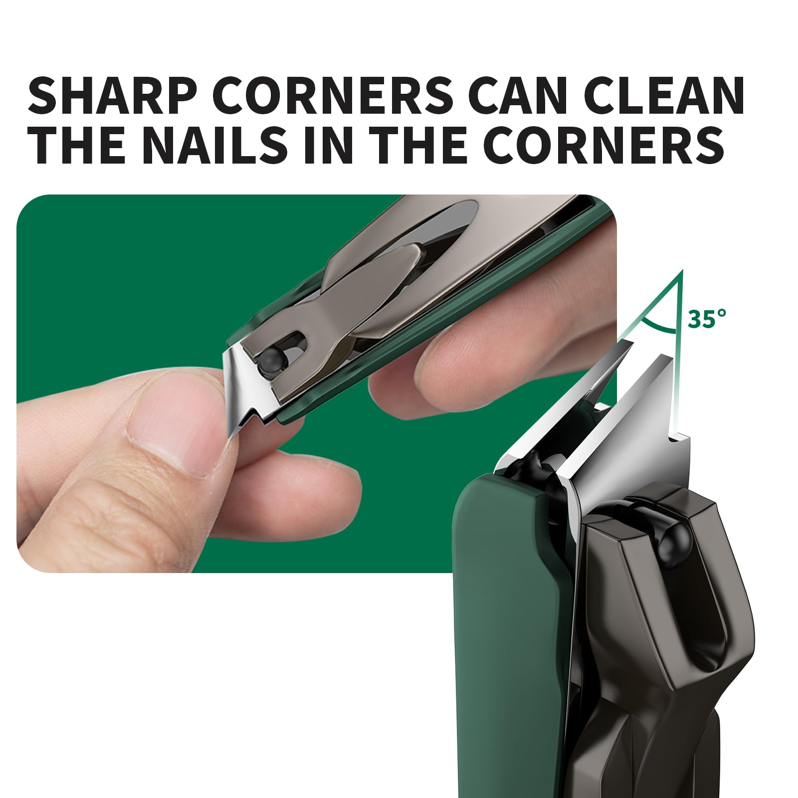 VANWIN nail clippers with catcher keeps trimming mess-free.