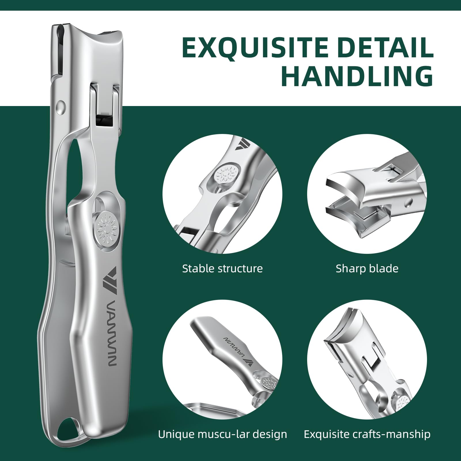 VANWIN included nail file for smoothing edges.