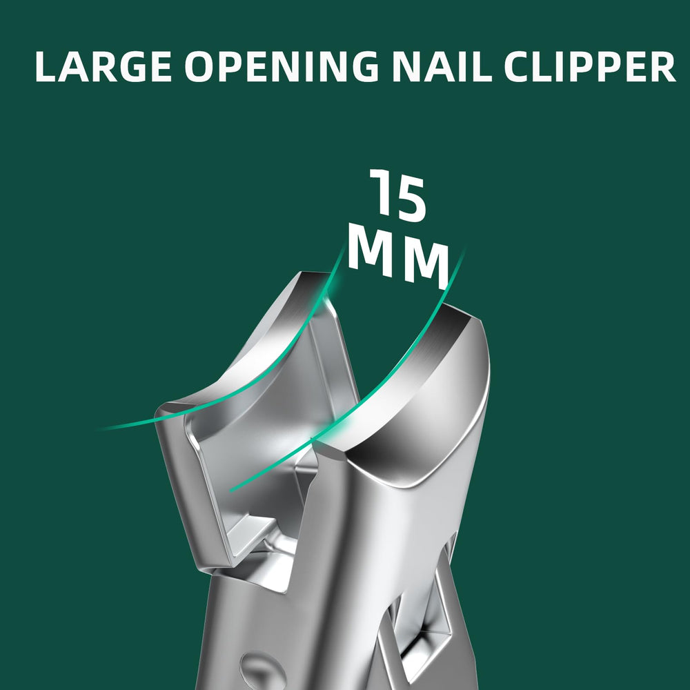 VANWIN curved blades provide smooth cuts on thick nails.