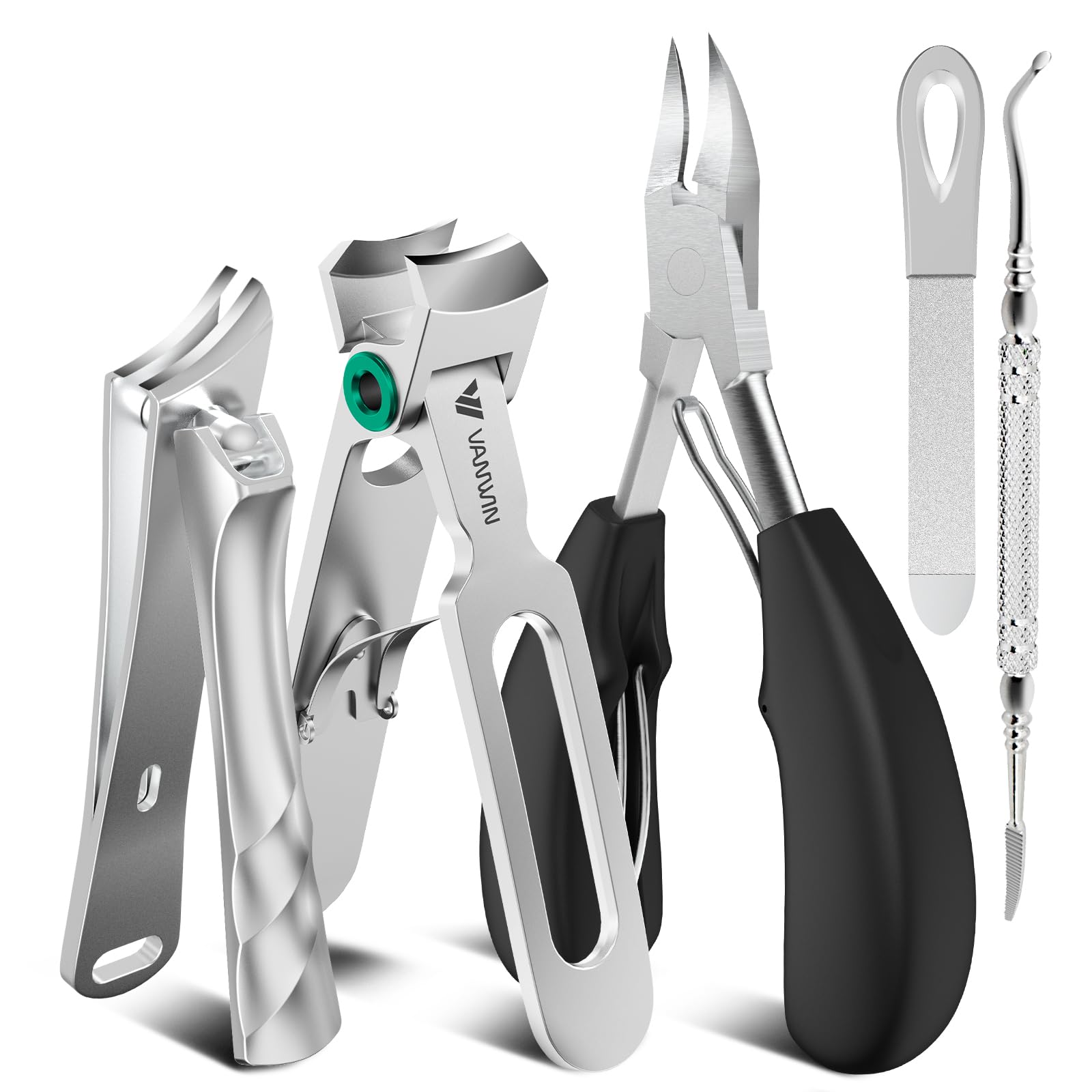 VANWIN Toenail Clippers wide jaw 16mm for thick nails enables easy trimming.