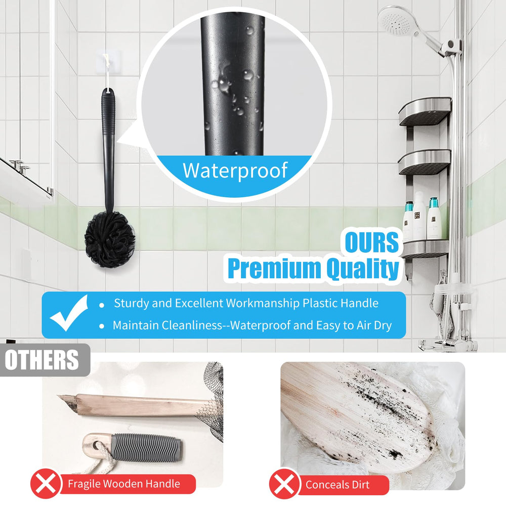 VANZAVANZU dense-mesh loofah sponge produces rich foam with less gel