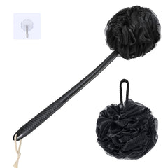 VANZAVANZU loofah on-stick 17in handle for easy reach and gentle cleansing