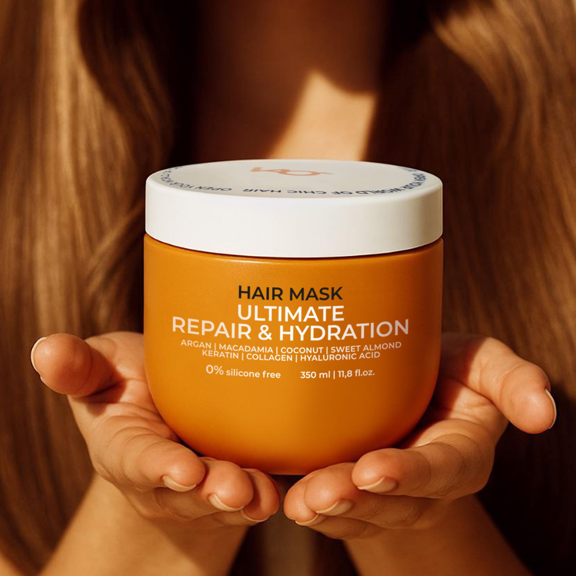 VAO Deep Conditioning Hair Mask all-hair-types formula shown benefiting curly and wavy textures