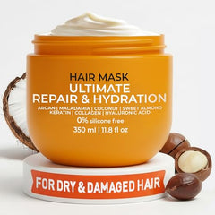 VAO Deep Conditioning Hair Mask jar closeup highlighting damaged hair restoration