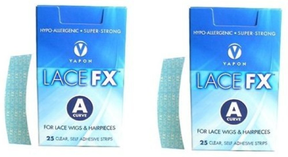 Vapon Lace FX A Curve Tape front-edge adhesive for seamless hairline blend and secure wear.