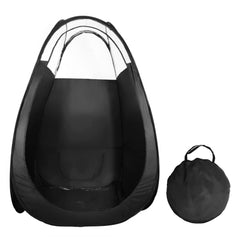 VARIPOWDER Pop Up Spray Tan Tent folded for easy transport and storage.