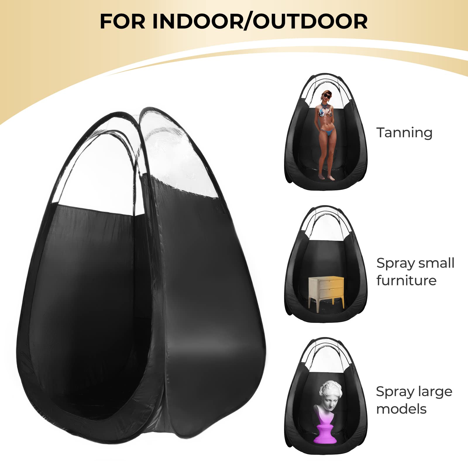 VARIPOWDER Pop Up Spray Tan Tent outdoor-ready, ideal for beach or poolside sessions.