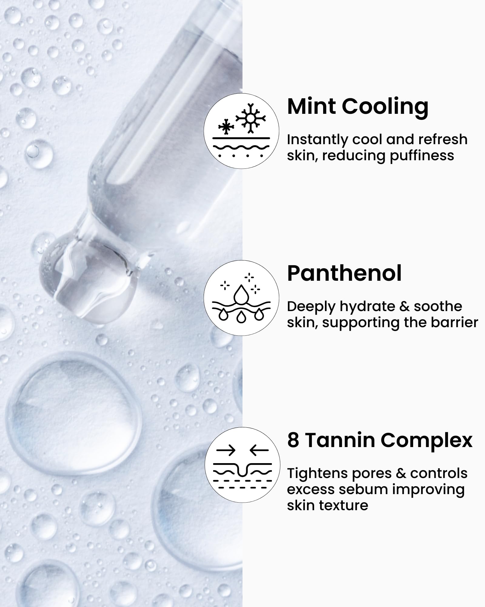 VAROL Ice Roll Serum cap-storage feature shown for portable, mess-free use.