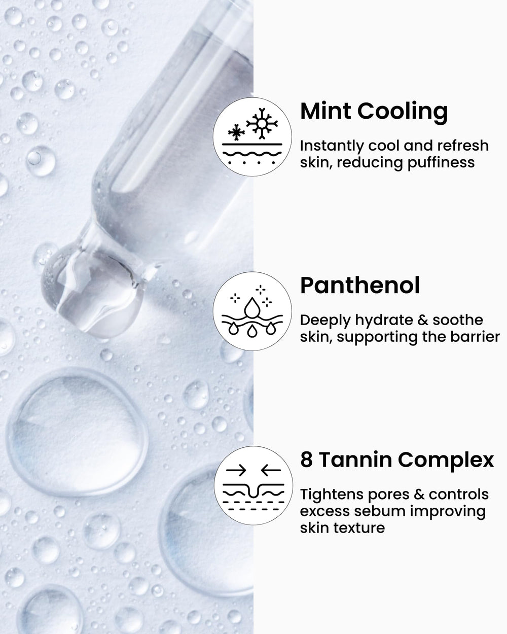 VAROL Ice Roll Serum cap-storage feature shown for portable, mess-free use.