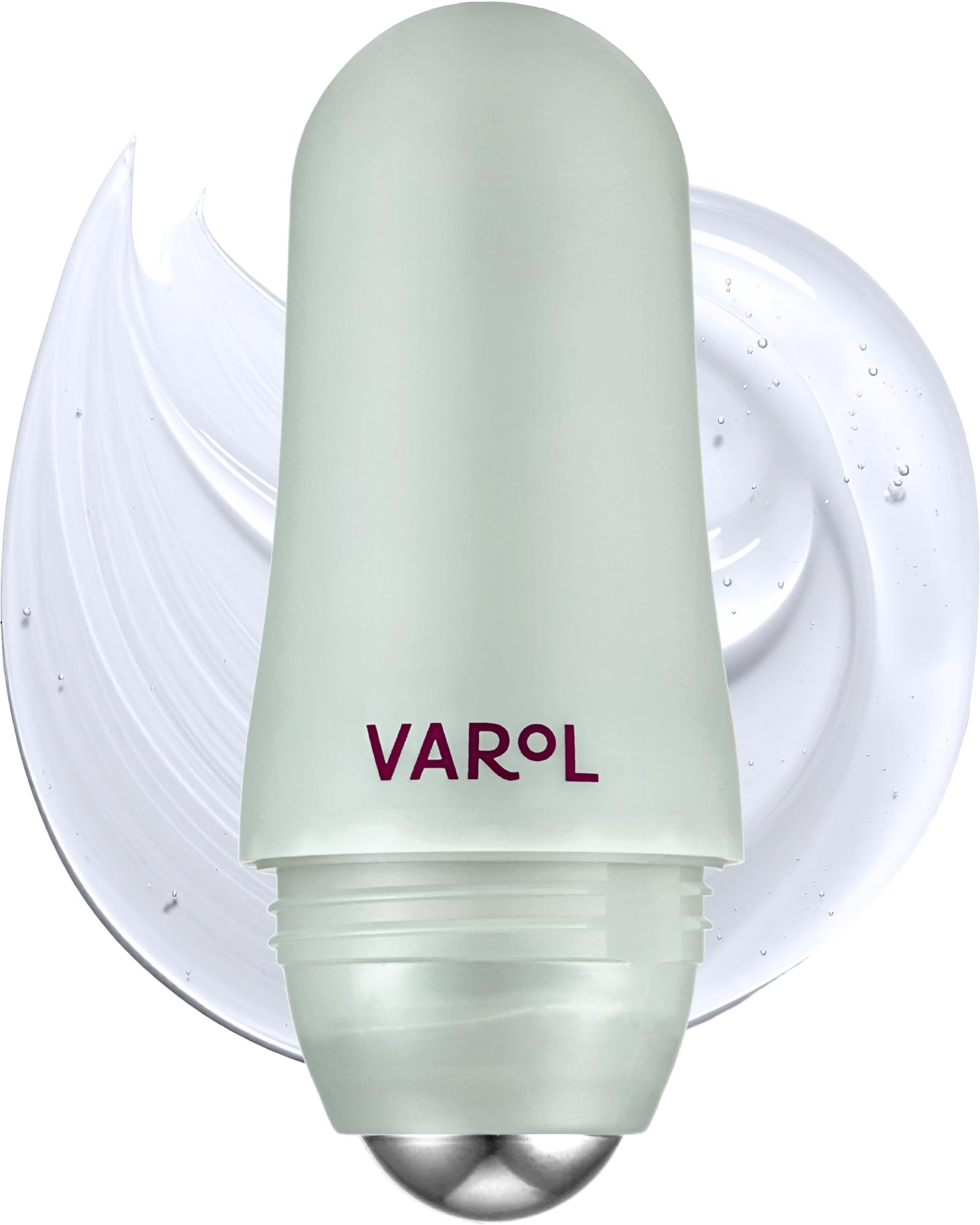 VAROL Ice Roll Serum face-application with cooling roller for depuff and hydration.