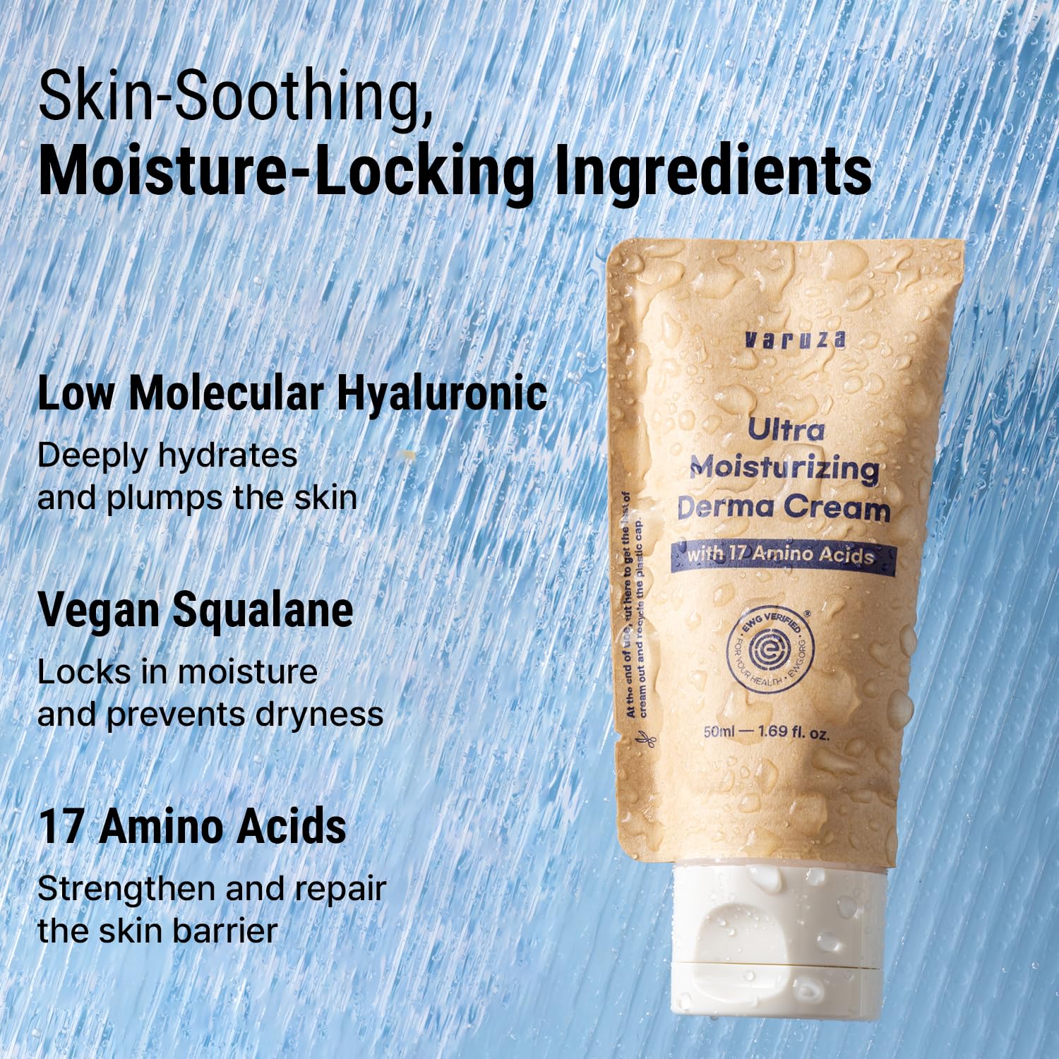 varuza fragrance-free formula ideal for sensitive skin hydration