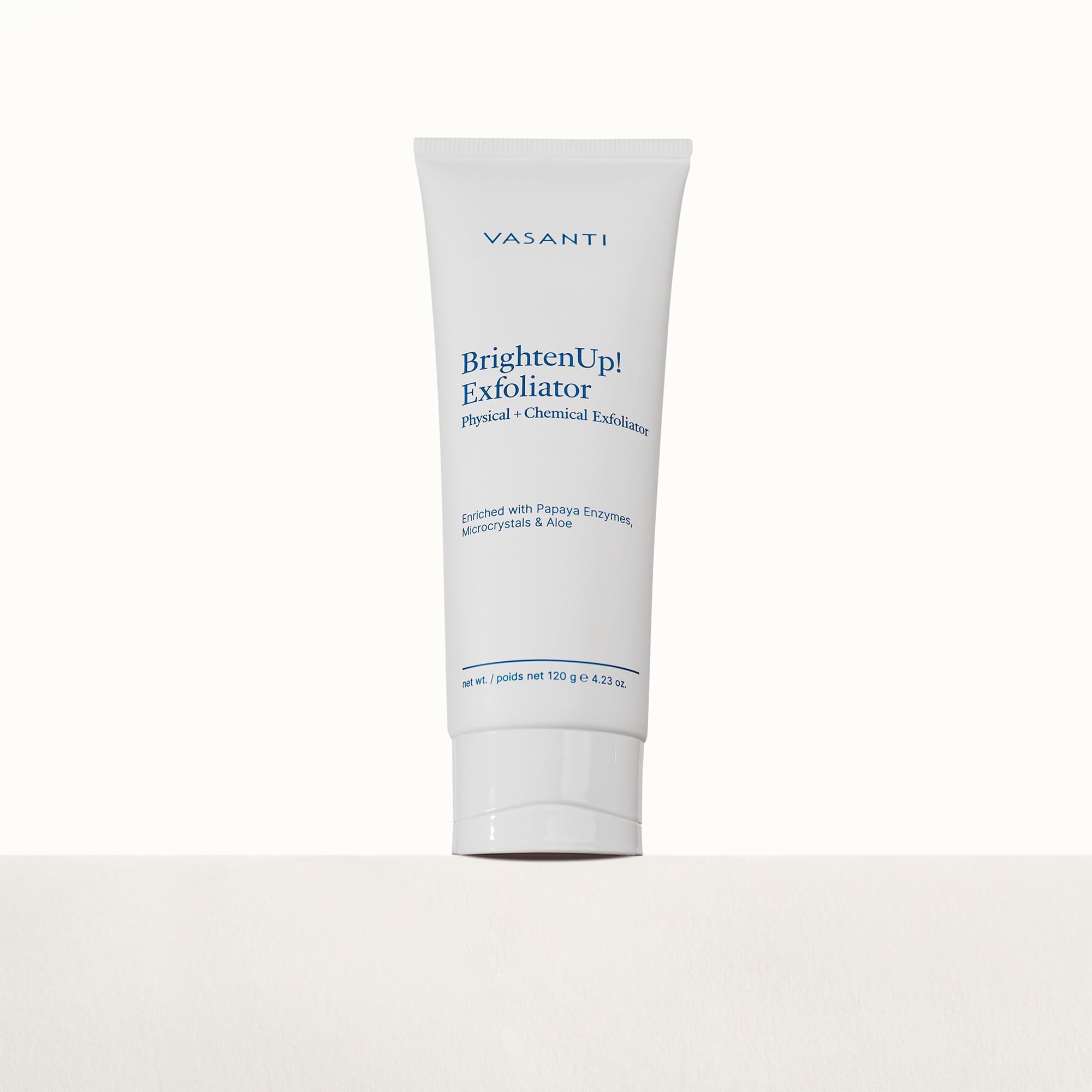 VASANTI Exfoliating Face Wash Aloe Vera image conveys soothing skin benefits during exfoliation
