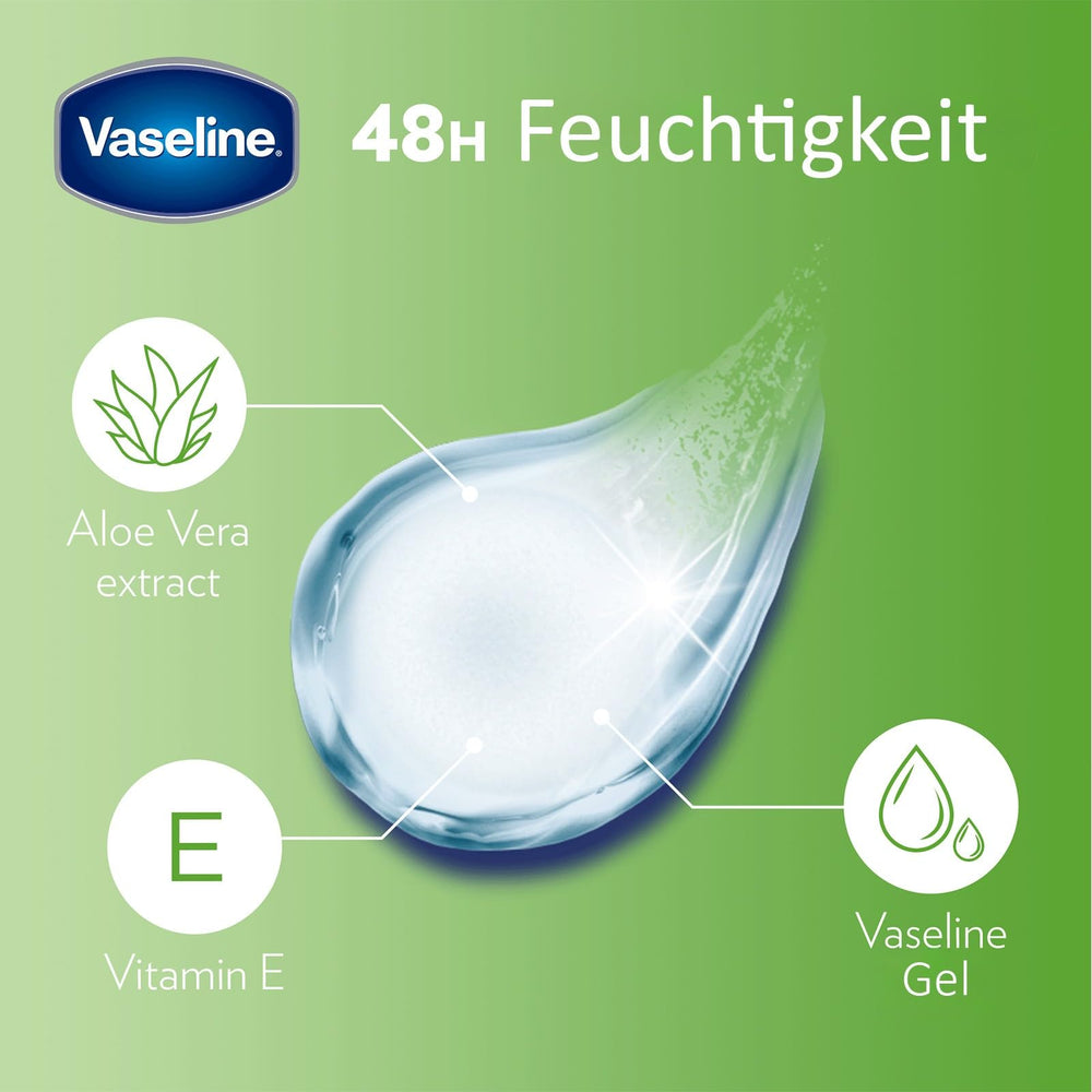 Vaseline Aloe Fresh Lip Therapy Stick swatch shows hydrating formula.
