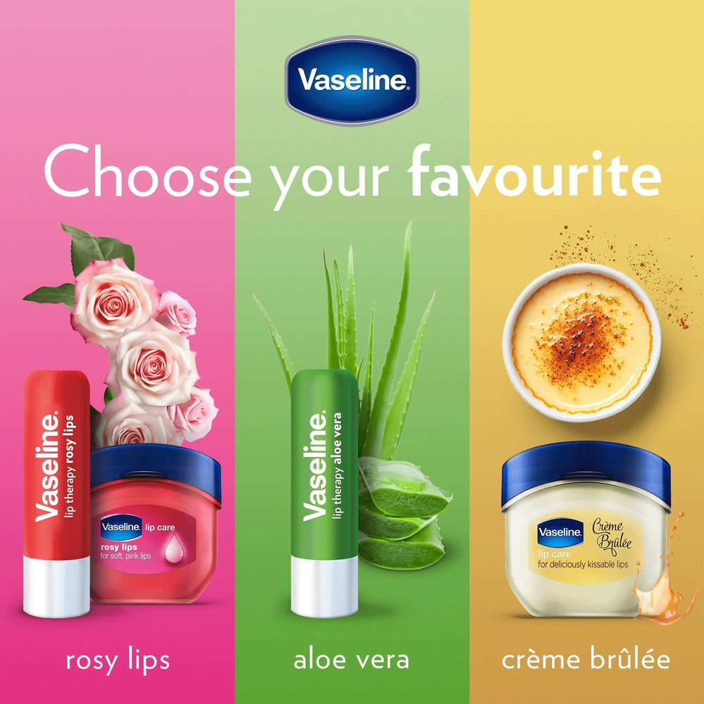 Vaseline Aloe Fresh Lip Therapy Stick tube as travel-friendly companion.