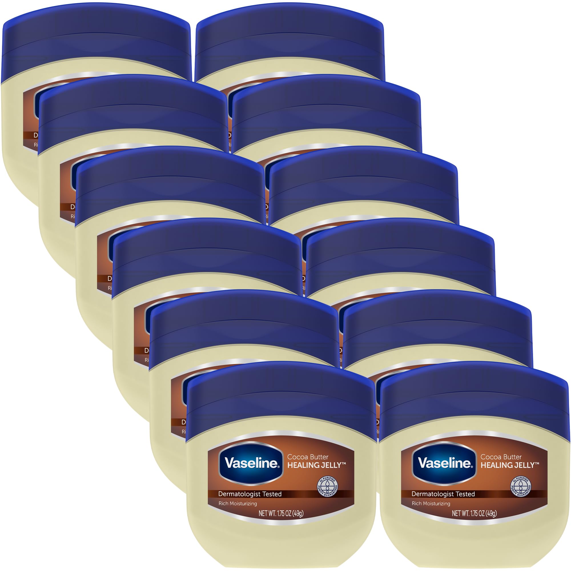 Vaseline Cocoa Butter Healing Jelly travel pack 12 offers on-the-go moisture