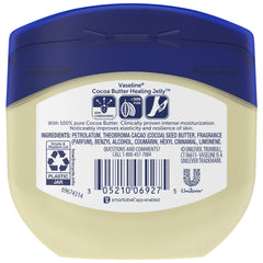 Vaseline Cocoa Butter Jelly 3-pack packaging highlights value and long-lasting moisture.