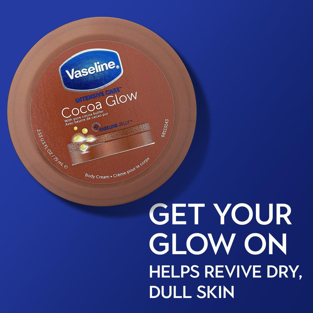 Vaseline Cocoa Glow close-up texture showing rich cocoa butter feel