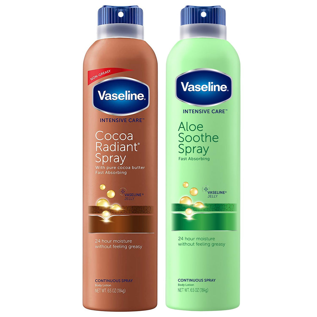 Vaseline Cocoa Radiant Spray bottle with cocoa butter scent for daily hydration