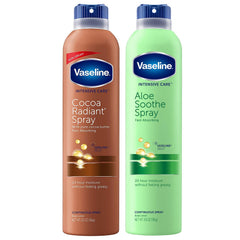 Vaseline Cocoa Radiant Spray bottle with cocoa butter scent for daily hydration