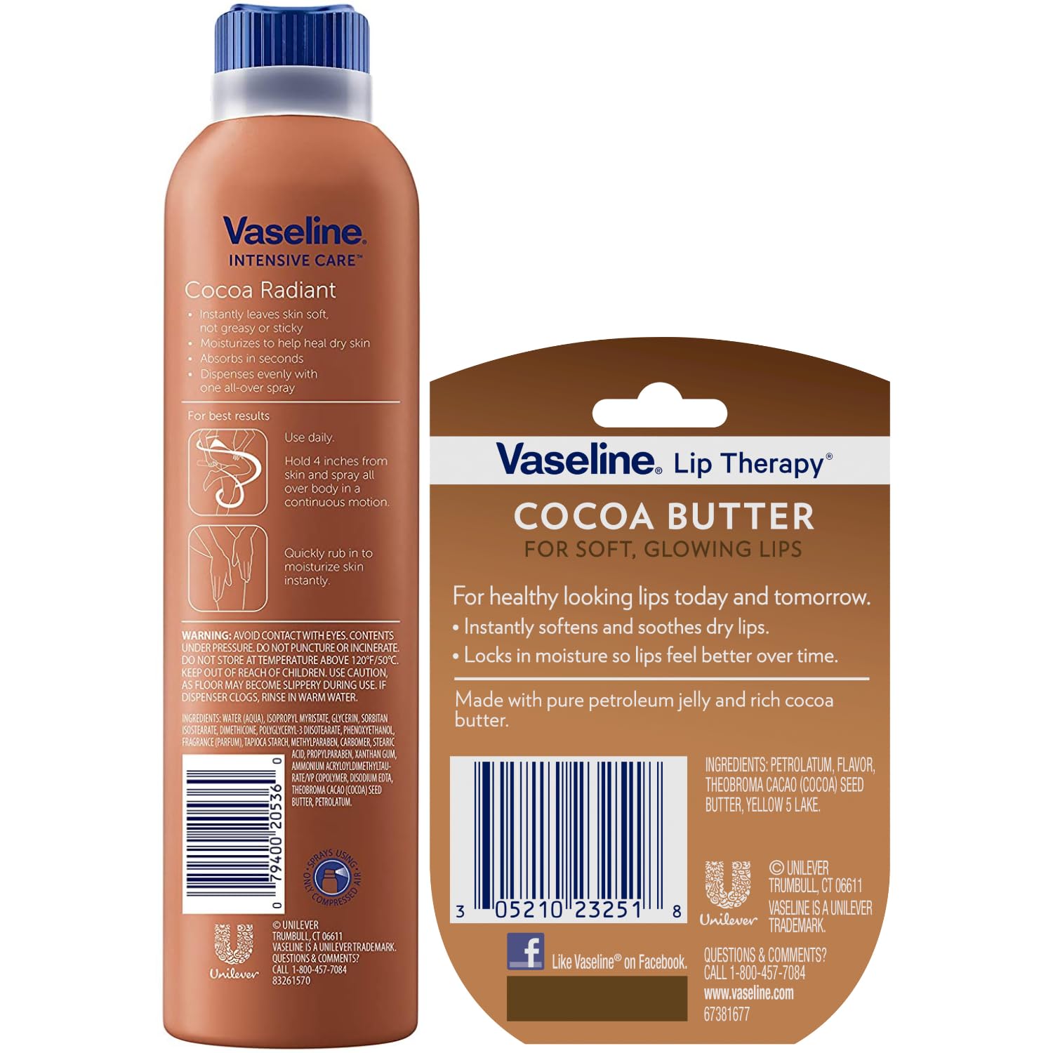 Vaseline Cocoa Radiant Spray Mist Application showing fast drying.