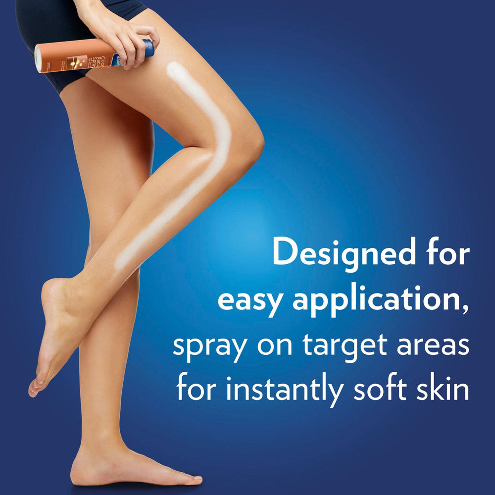 Vaseline Cocoa Radiant Spray pack displayed for easy, non-greasy coverage.